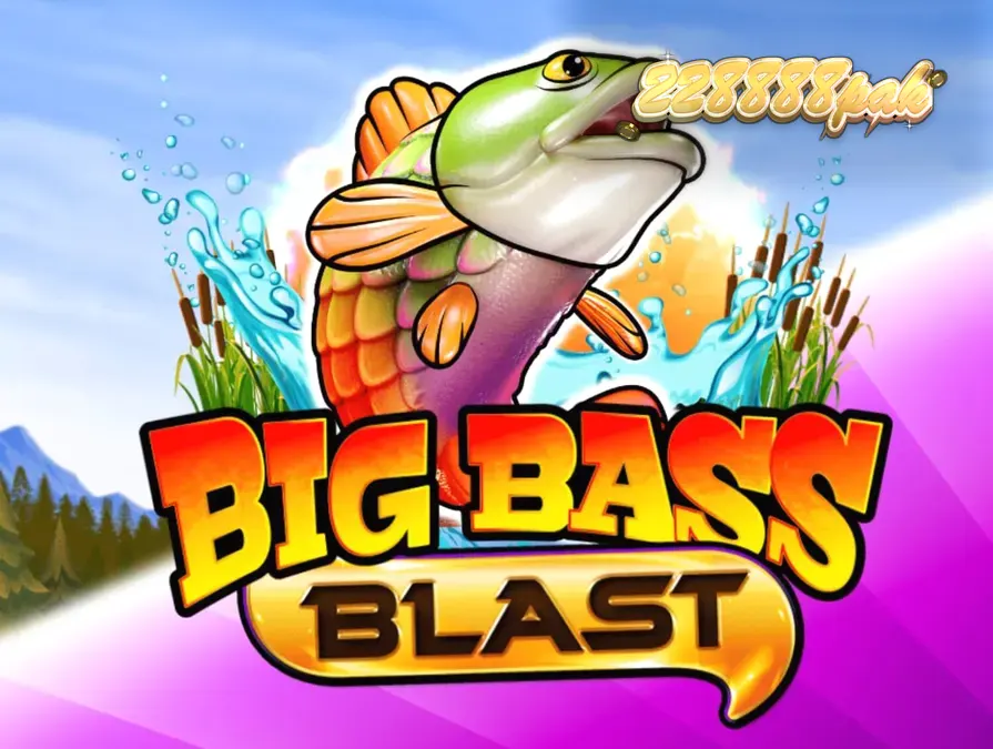 Tampilan visual slot Big Bass Blast dengan tema memancing futuristik